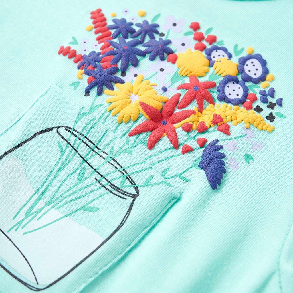 Kinder-T-Shirt Helles Minzgrün 116