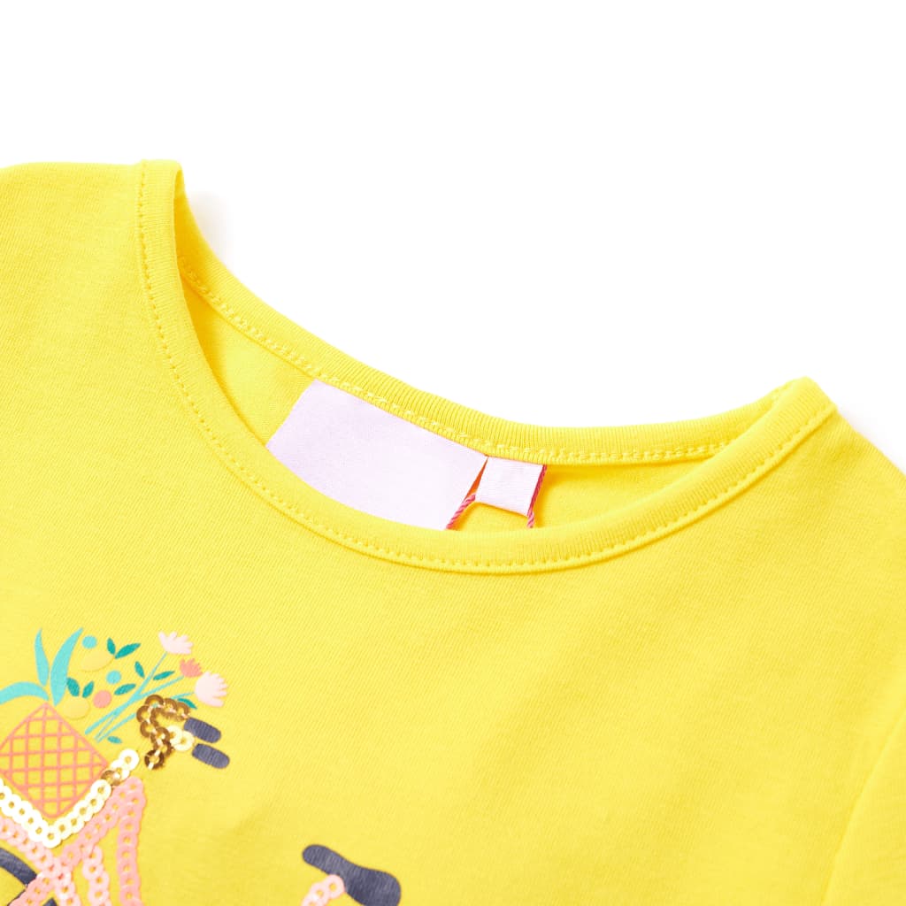 Kinder-T-Shirt Gelb 128