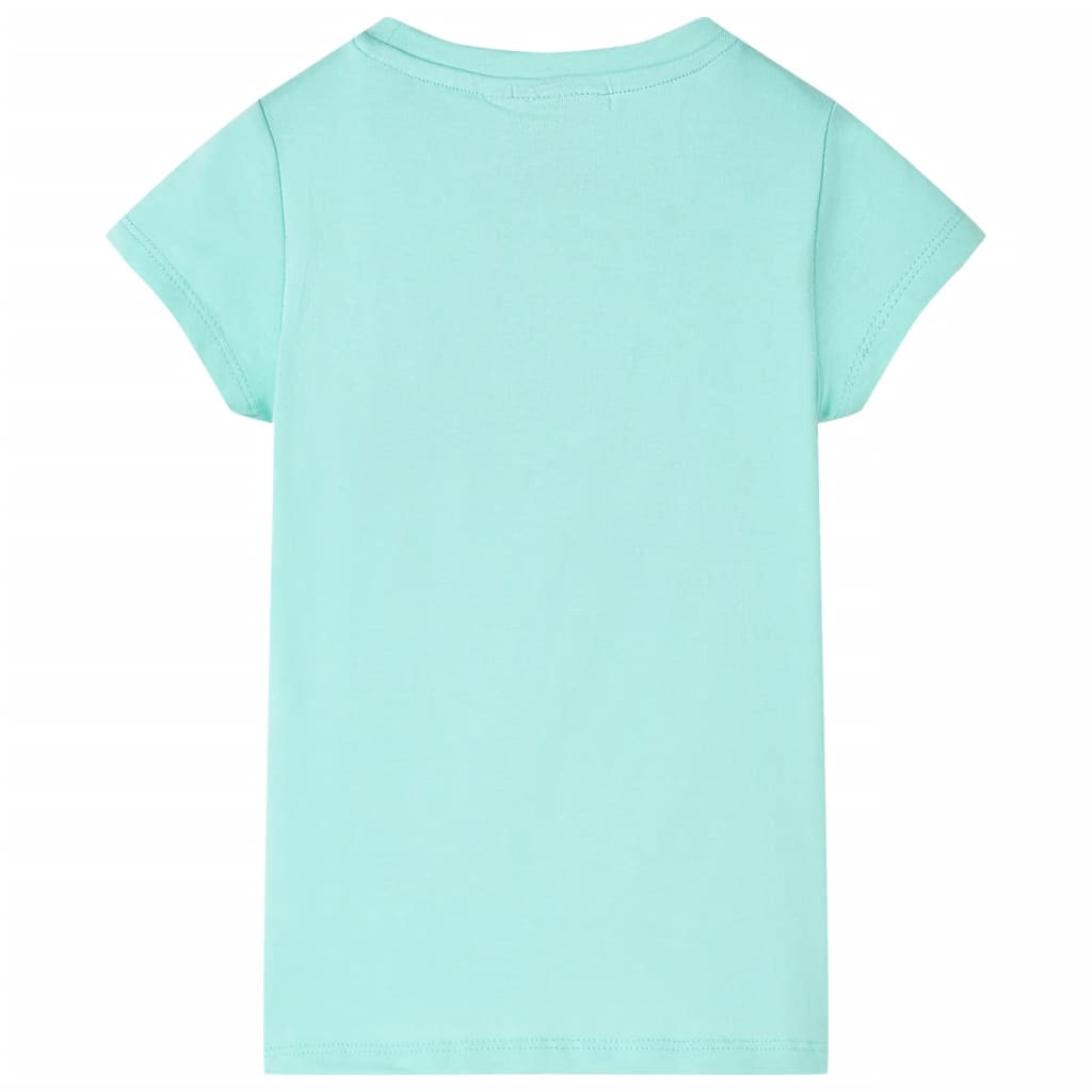 Kinder-T-Shirt Helles Minzgrün 116