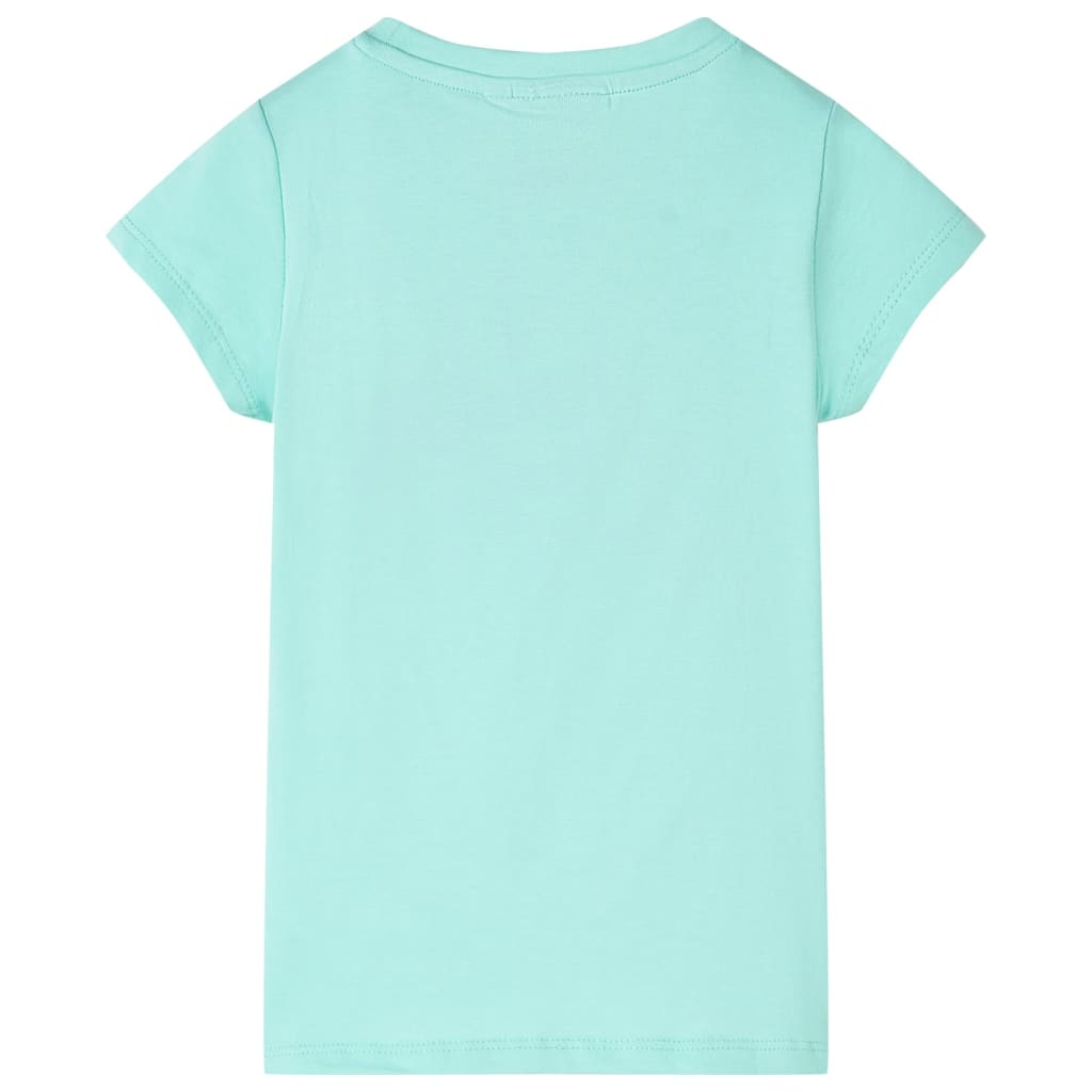 Kinder-T-Shirt Helles Minzgrün 140