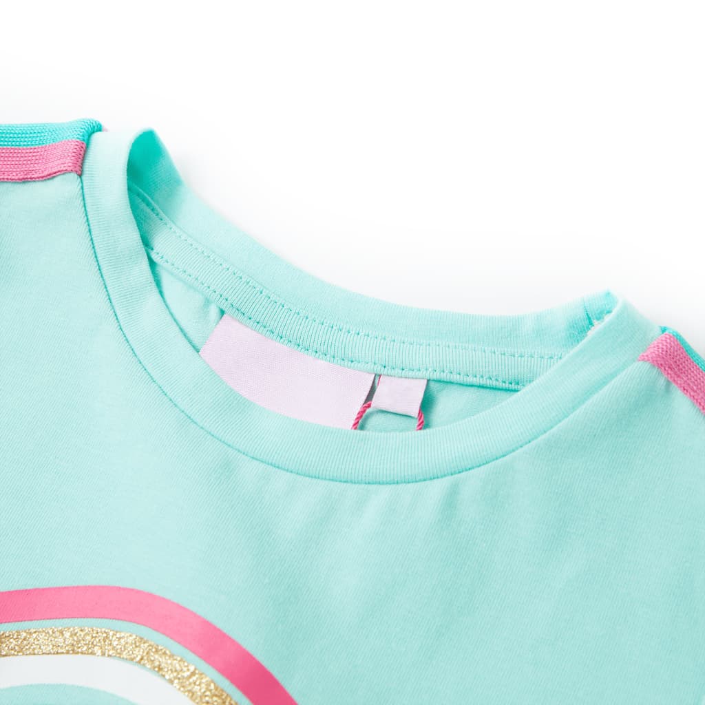 Kinder-T-Shirt Helles Minzgrün 104