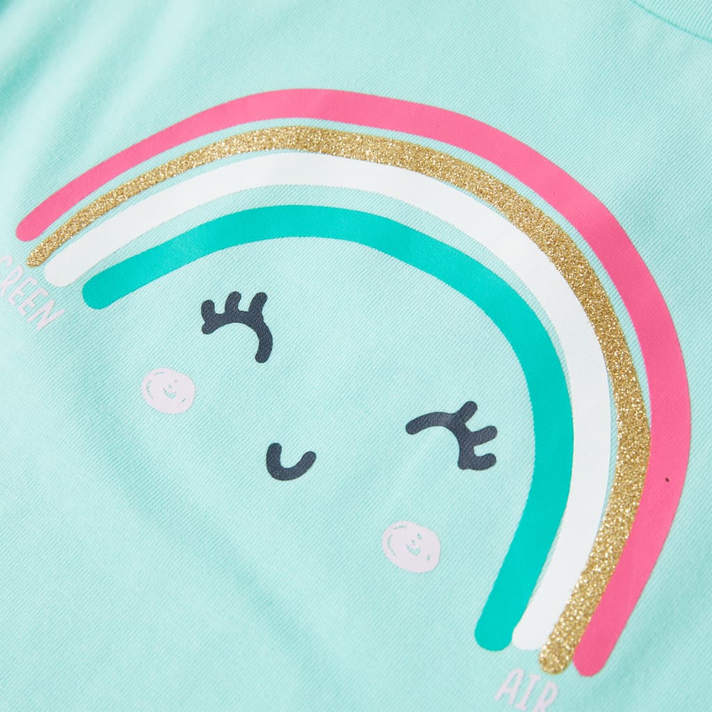 Kinder-T-Shirt Helles Minzgrün 104