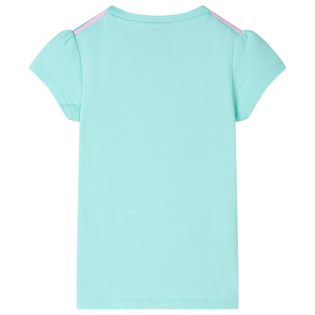 Kinder-T-Shirt Helles Minzgrün 116