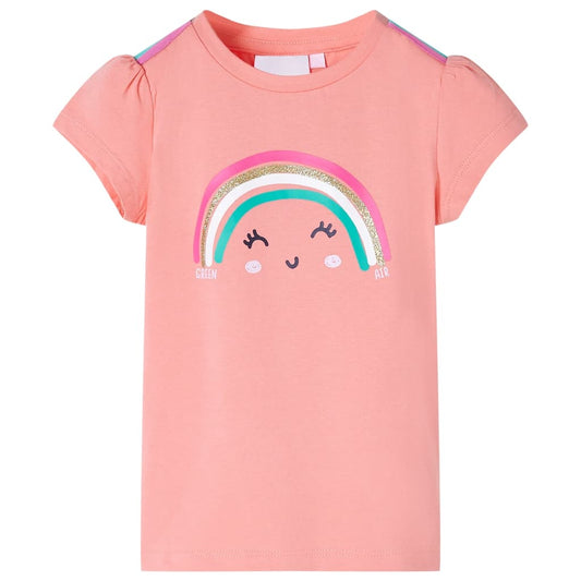 Kinder-T-Shirt Korallenrosa 128