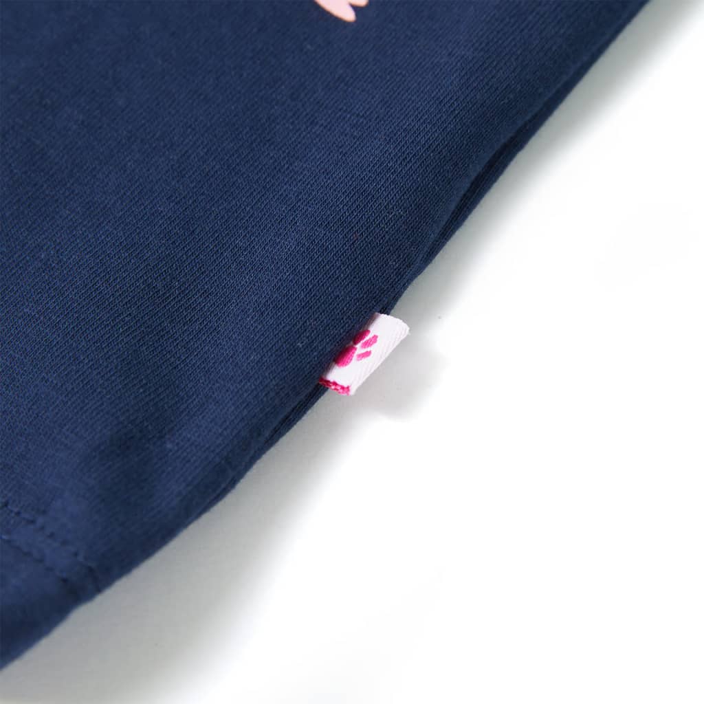 Kinder-T-Shirt Marineblau 128
