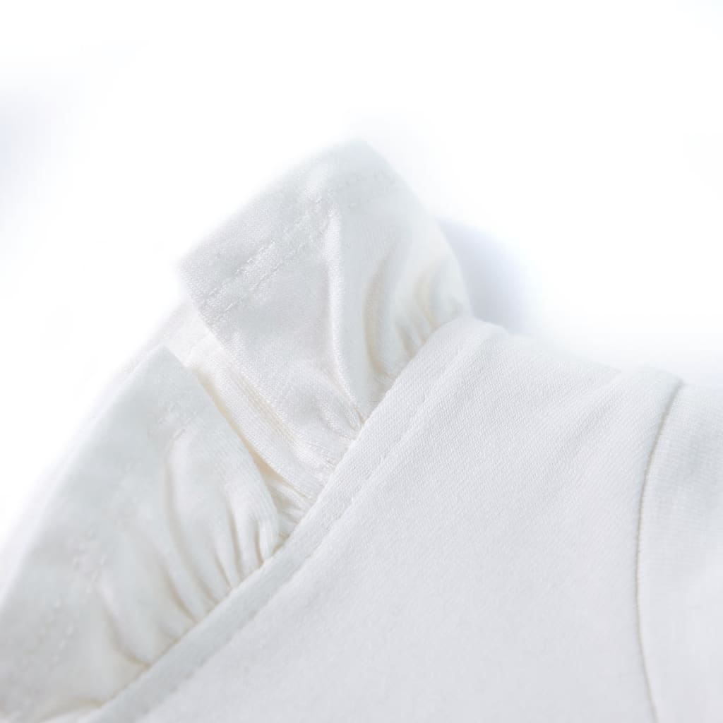 Kinder-T-Shirt mit Rüschenärmeln Ecru 116