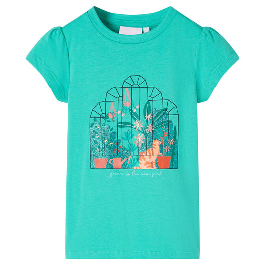 Kinder-T-Shirt Minzgrün 128