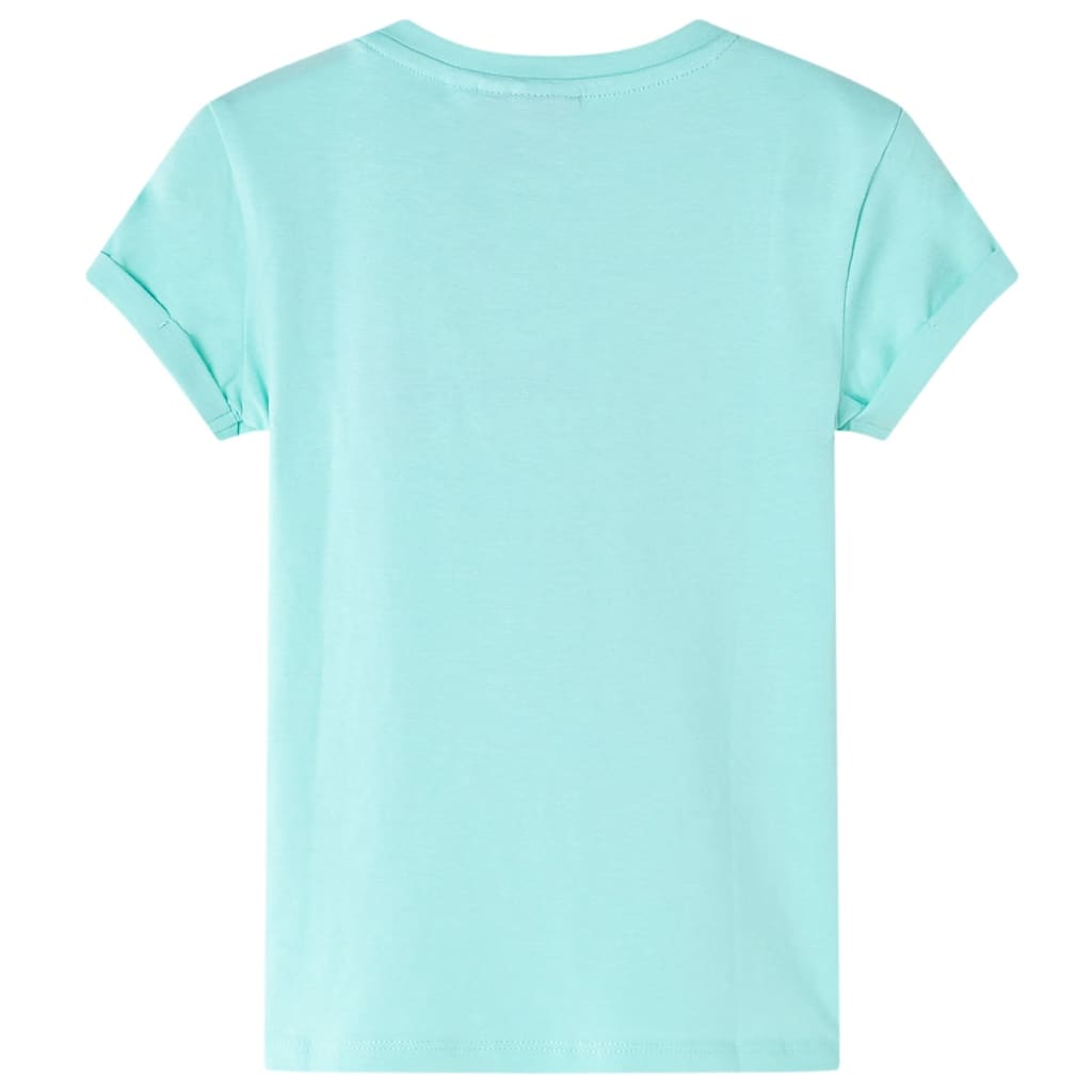 Kinder-T-Shirt Helles Minzgrün 116