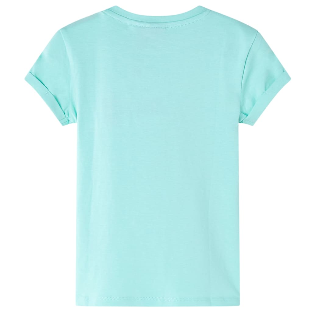 Kinder-T-Shirt Helles Minzgrün 128