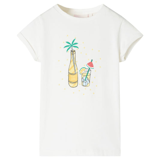 Kinder-T-Shirt Ecru 128