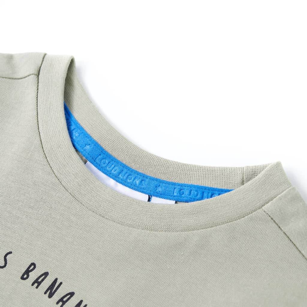 Kinder-T-Shirt Helles Khaki 92