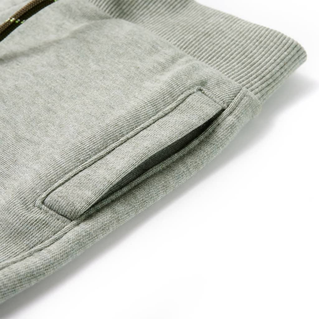 Kindershorts mit Kordelzug Hellkhaki Melange 140