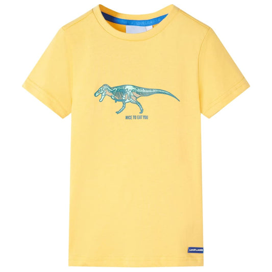 Kinder-T-Shirt Helles Ocker 140