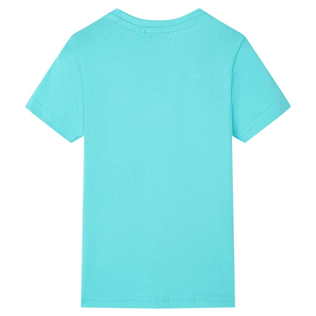 Kinder-Kurzarmshirt Aquablau 92