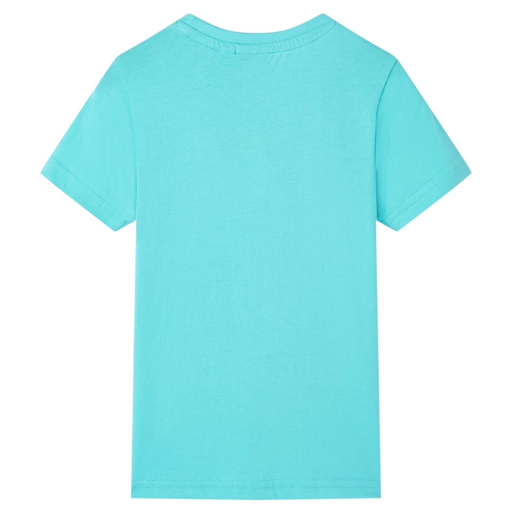 Kinder-Kurzarmshirt Aquablau 128