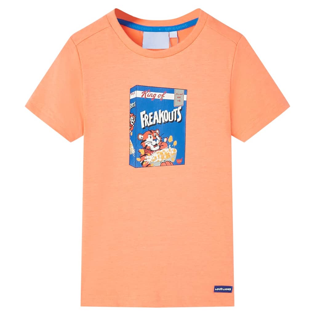 Kinder-Kurzarmshirt Neonorange 104