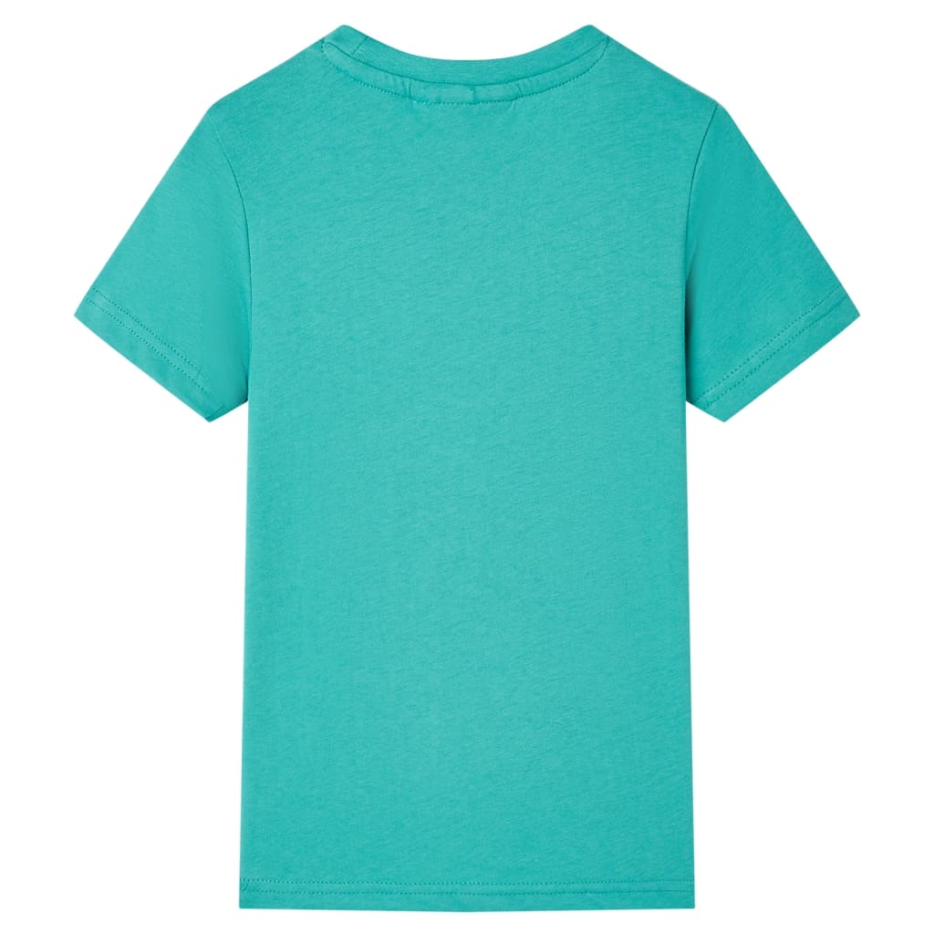 Kinder-Kurzarmshirt Dunkles Minzgrün 116