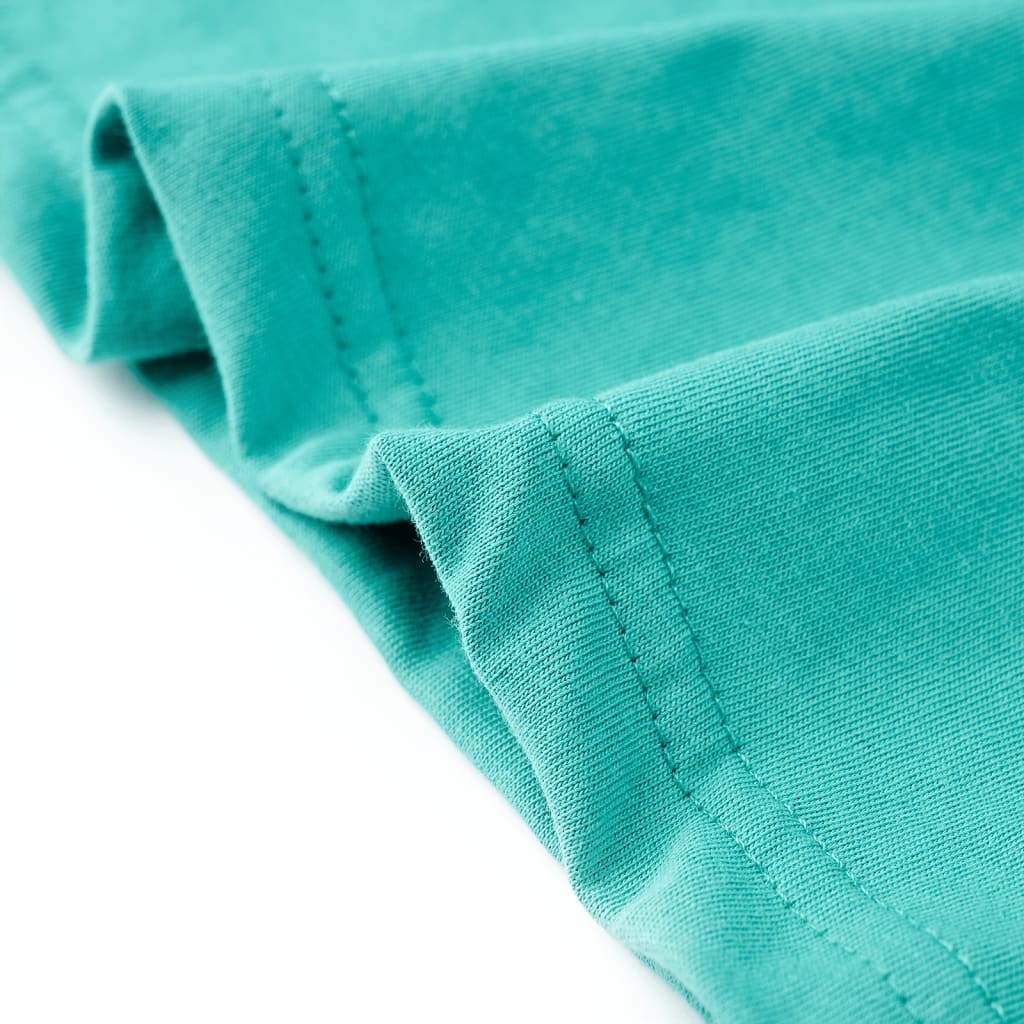Kinder-Kurzarmshirt Dunkles Minzgrün 116