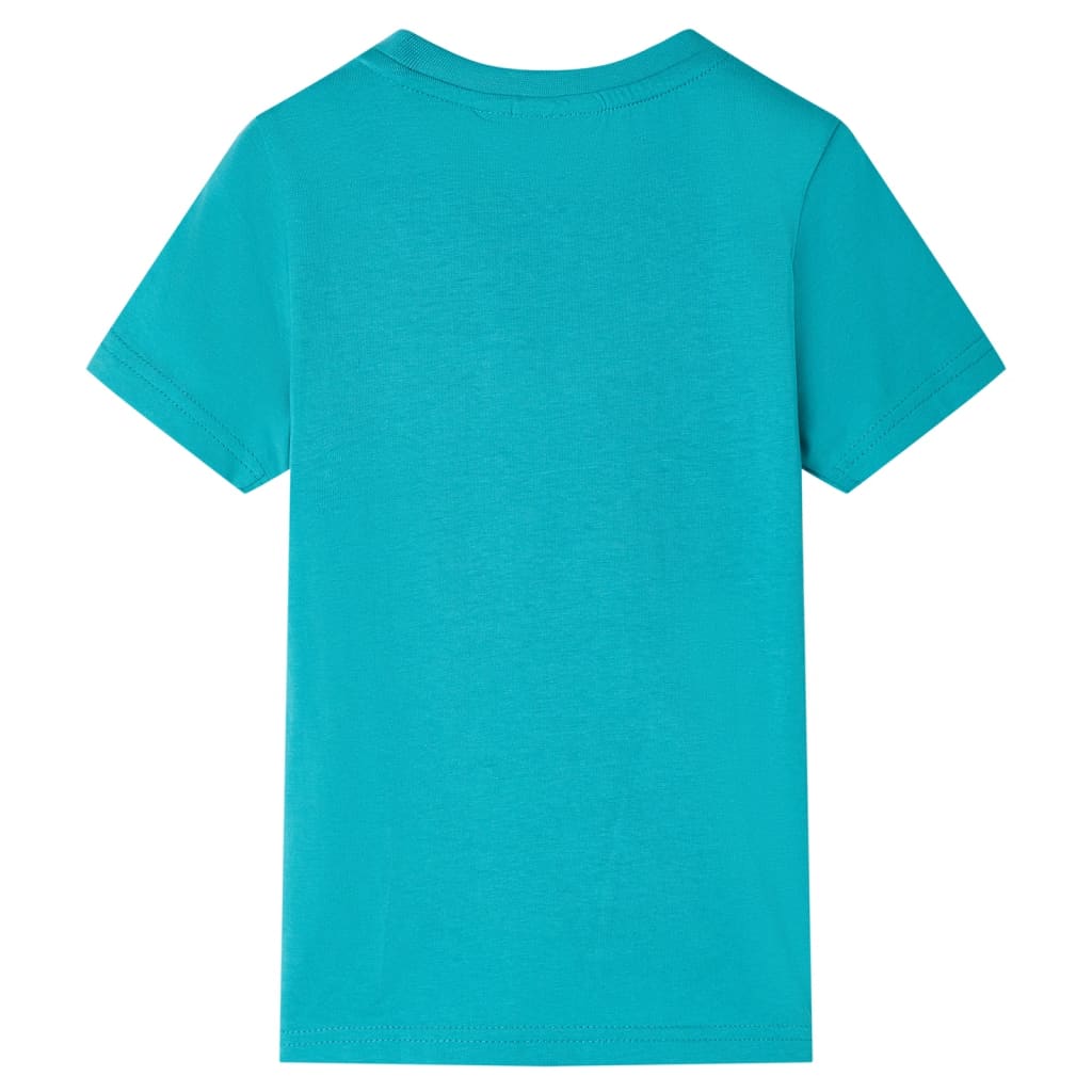 Kinder-Kurzarmshirt Dunkles Minzgrün 140