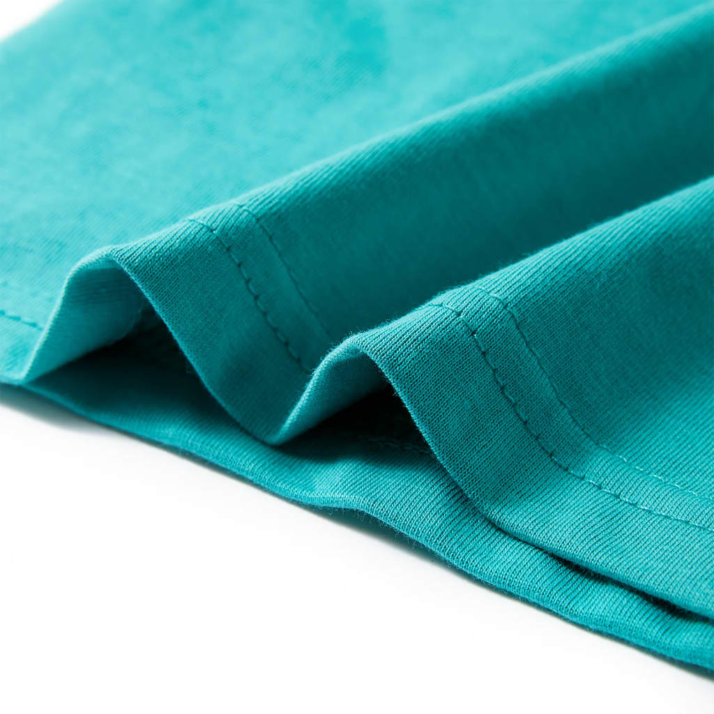 Kinder-Kurzarmshirt Dunkles Minzgrün 140