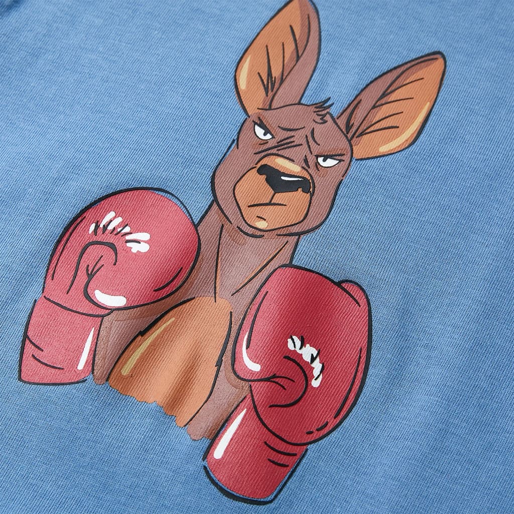 Kinder-Kurzarmshirt Mittelblau 128