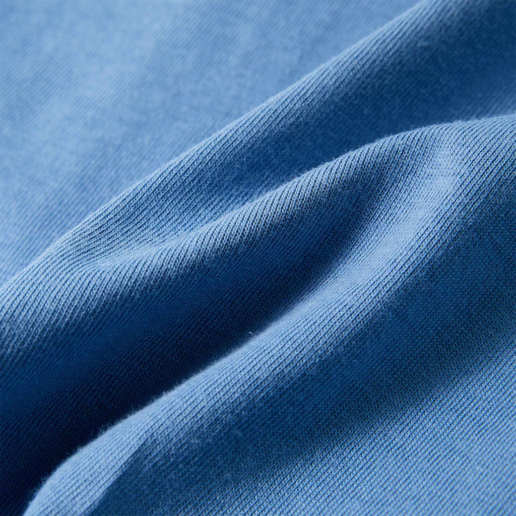 Kinder-Kurzarmshirt Mittelblau 128