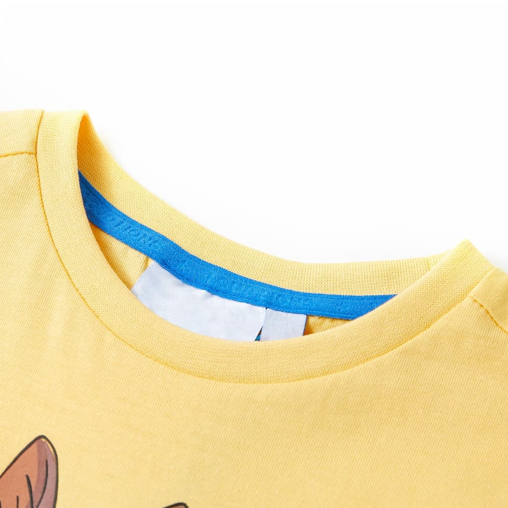 Kinder-Kurzarmshirt Gelb 104