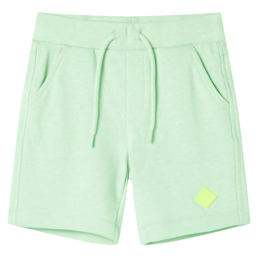 Kindershorts mit Kordelzug Knallgrün 140