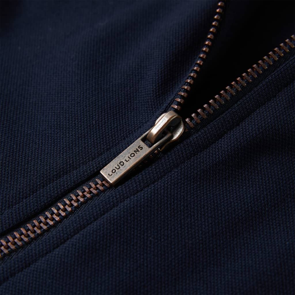 Kinder-Sweatshirt mit Reißverschluss Marineblau 116