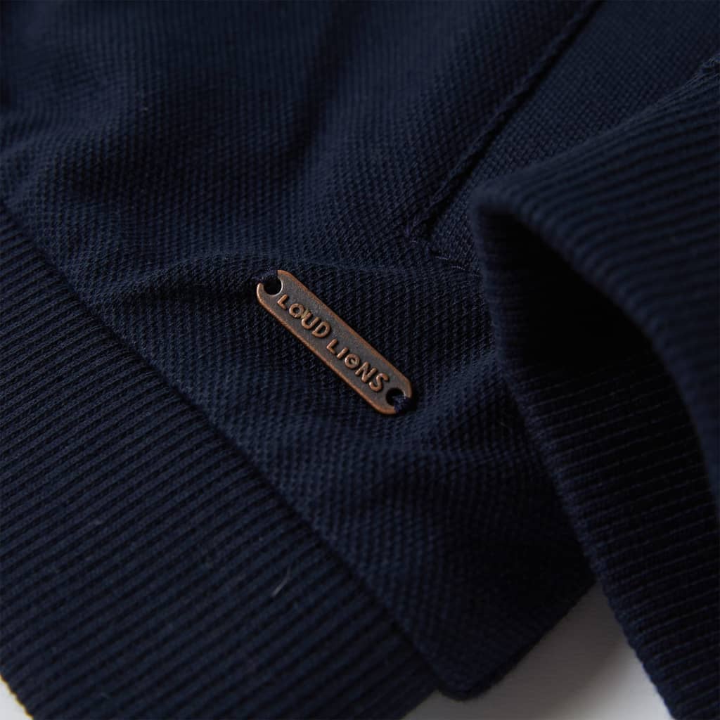 Kinder-Sweatshirt mit Reißverschluss Marineblau 116