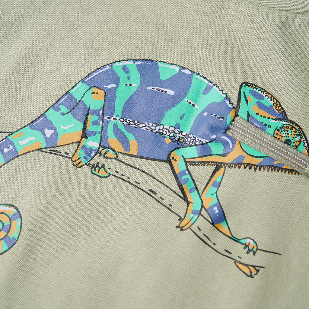 Kinder-Kurzarmshirt Hellkhaki 140