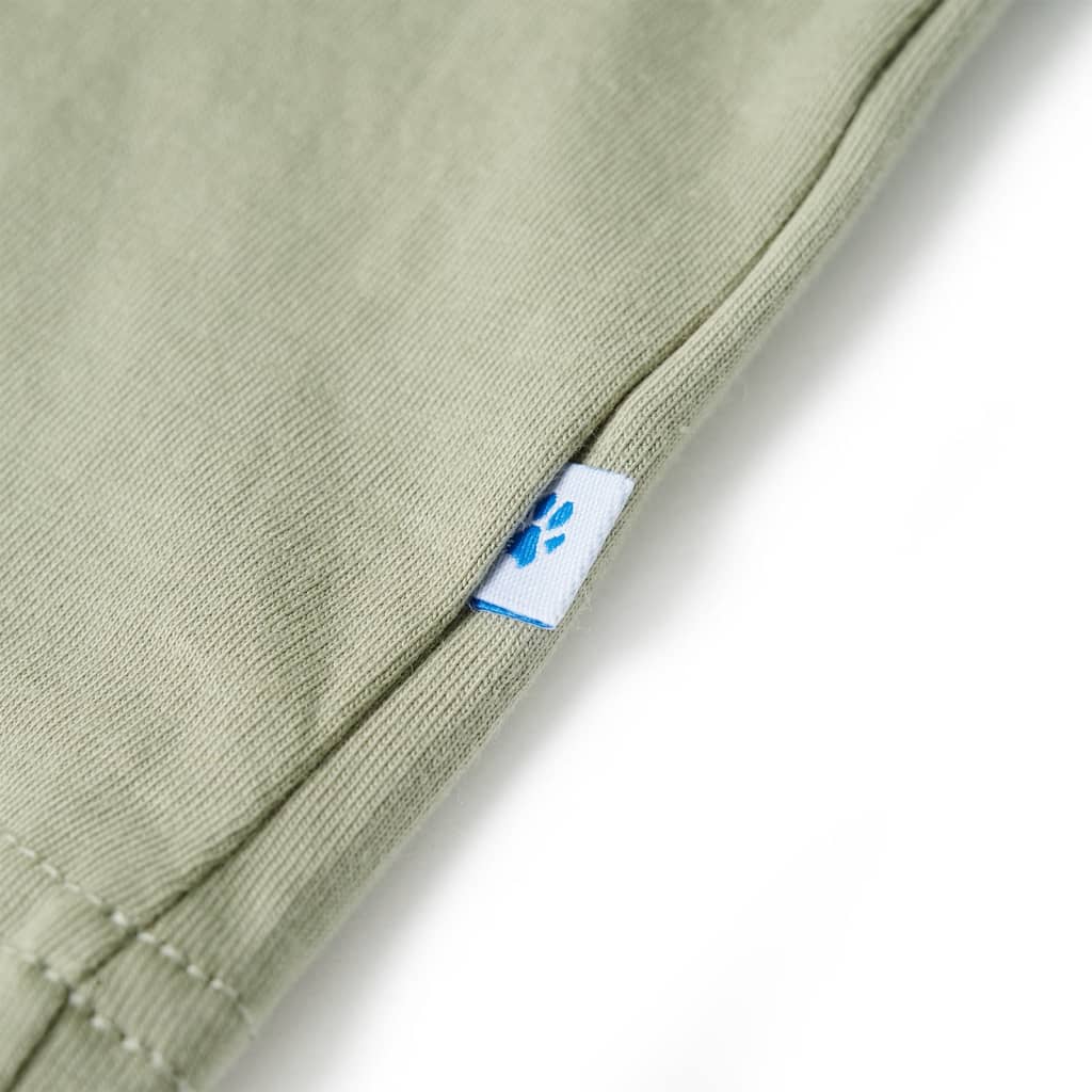 Kinder-Kurzarmshirt Hellkhaki 140