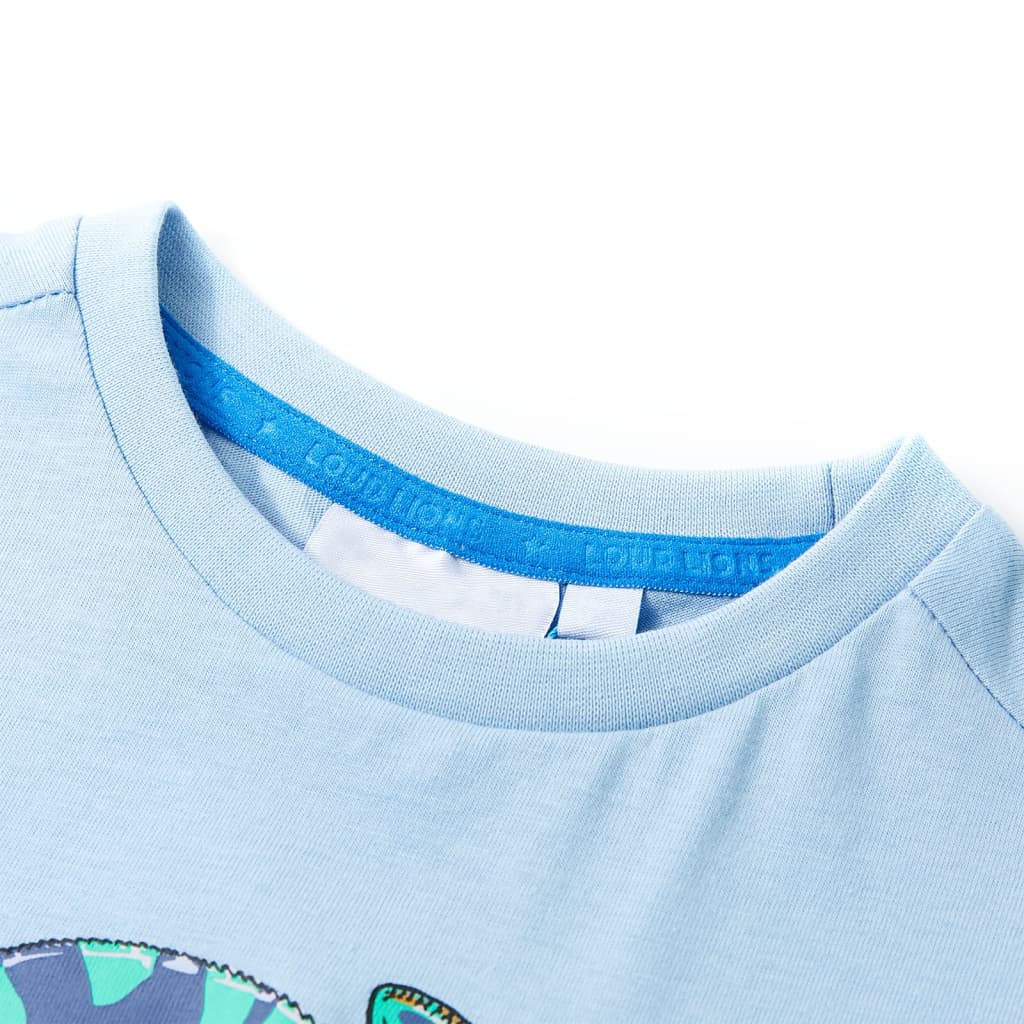 Kinder-Kurzarmshirt Hellblau 92