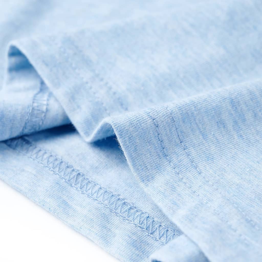 Kinder-T-Shirt Hellblau Melange 116