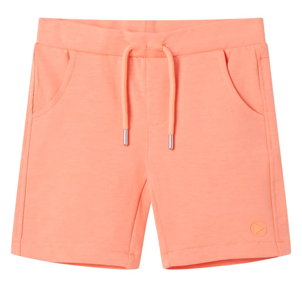 Kindershorts mit Kordelzug Neonorange 128