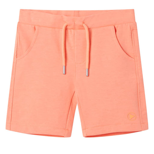 Kindershorts mit Kordelzug Neonorange 128