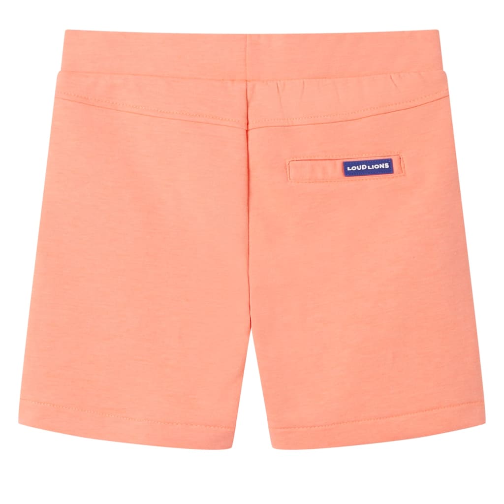 Kindershorts mit Kordelzug Neonorange 140