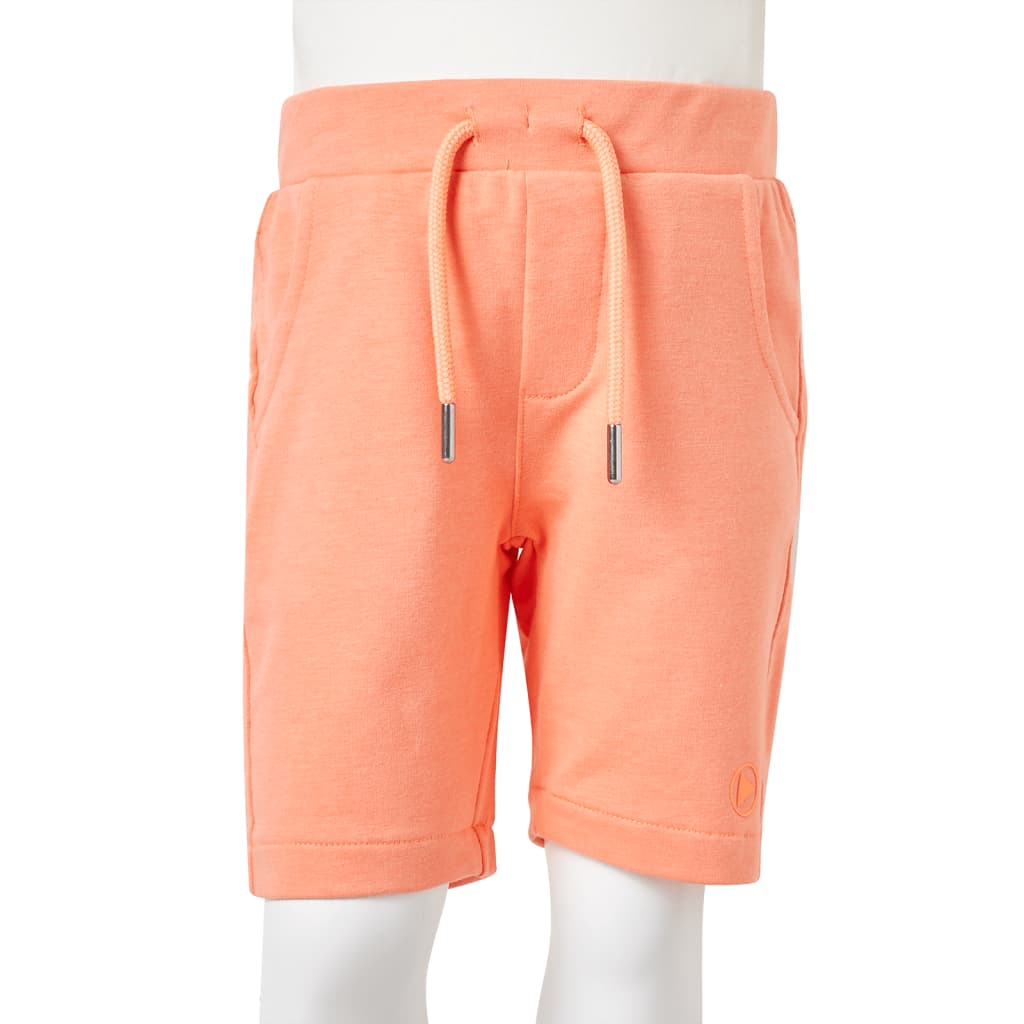 Kindershorts mit Kordelzug Neonorange 140