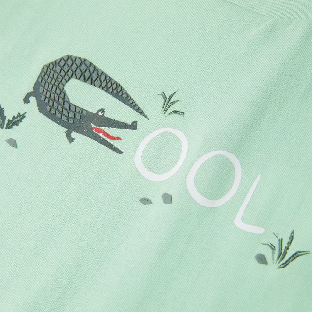 Kinder-Kurzarmshirt Hellgrün 140