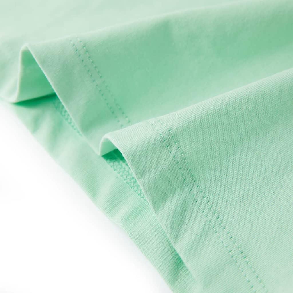 Kinder-Kurzarmshirt Hellgrün 140