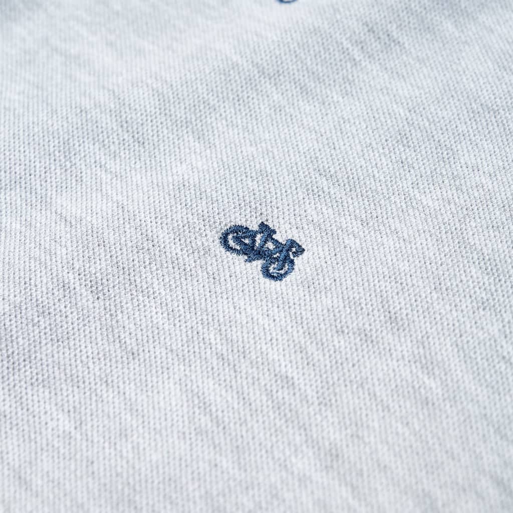 Kinder-Poloshirt Grau Melange 104