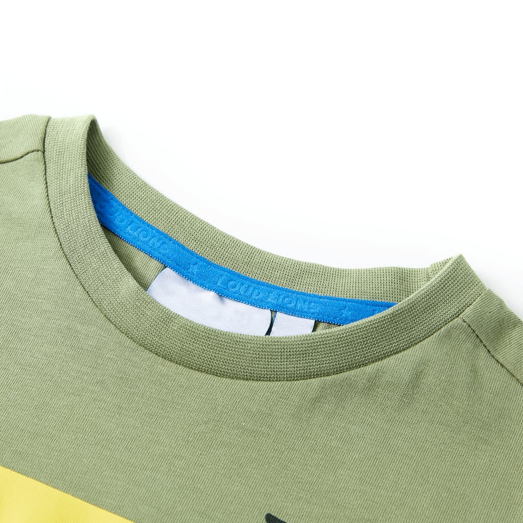 Kinder-Kurzarmshirt Hellkhaki 128