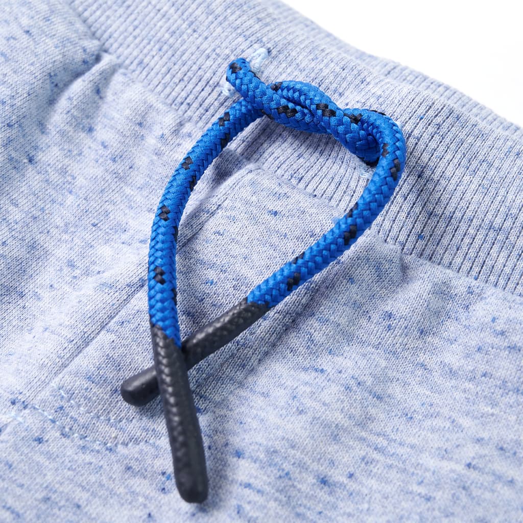 Kindershorts mit Kordelzug Blau Melange 140