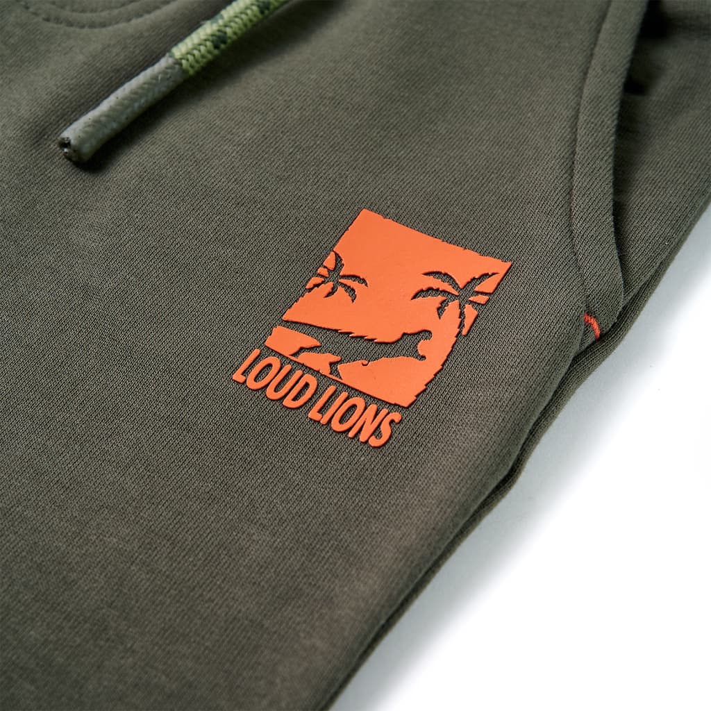 Kindershorts mit Kordelzug Dunkles Khaki 140