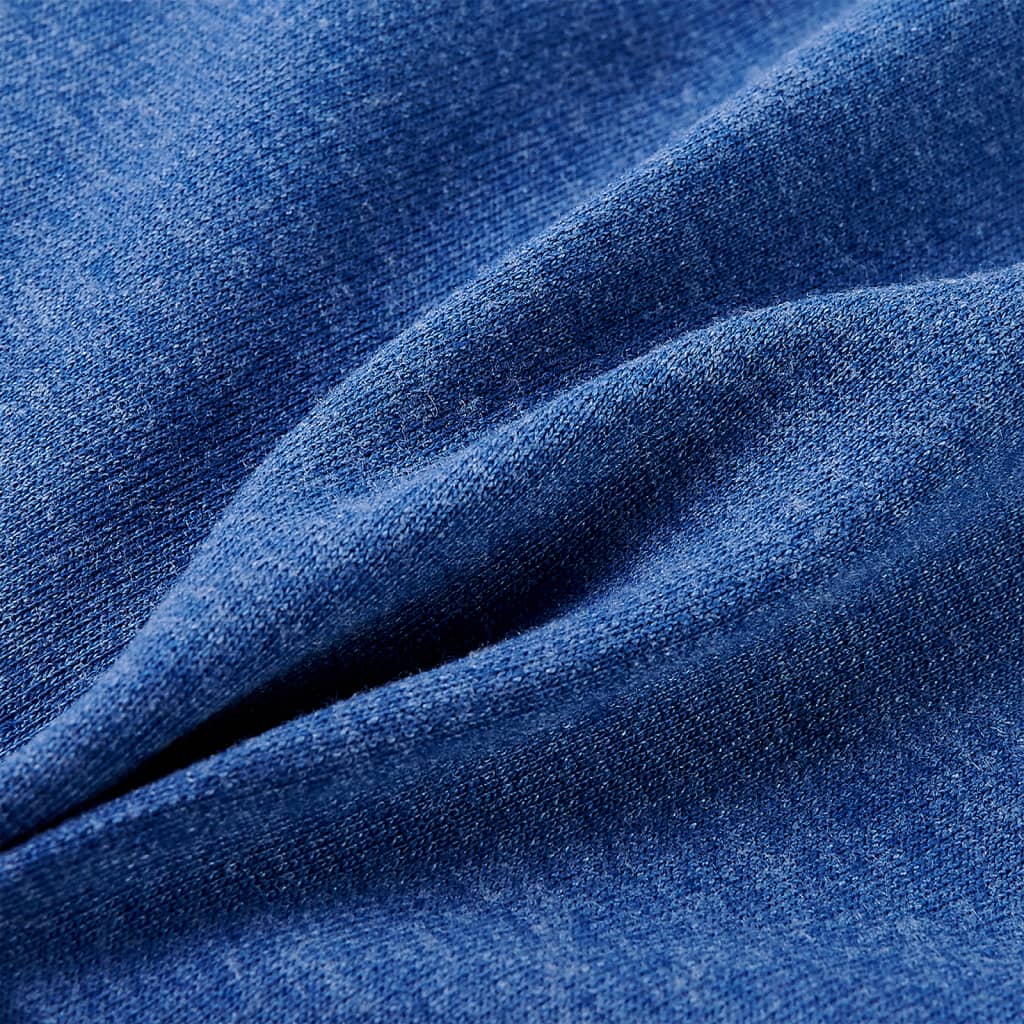 Kinder-Kapuzenpullover mit Reißverschluss Dunkelblau Melange 104