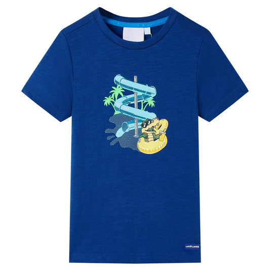 Kinder-T-Shirt Dunkelblau 140