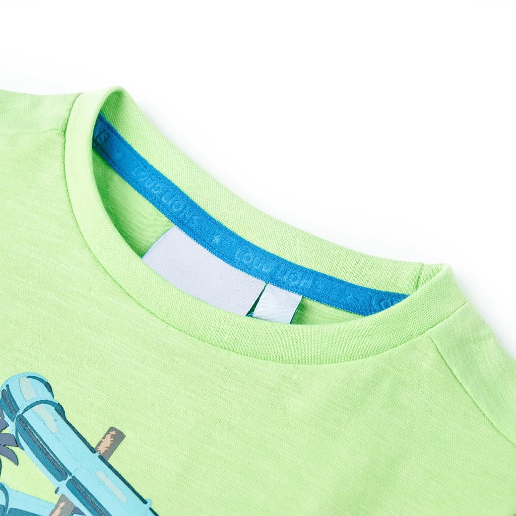 Kinder-T-Shirt Neongrün 92