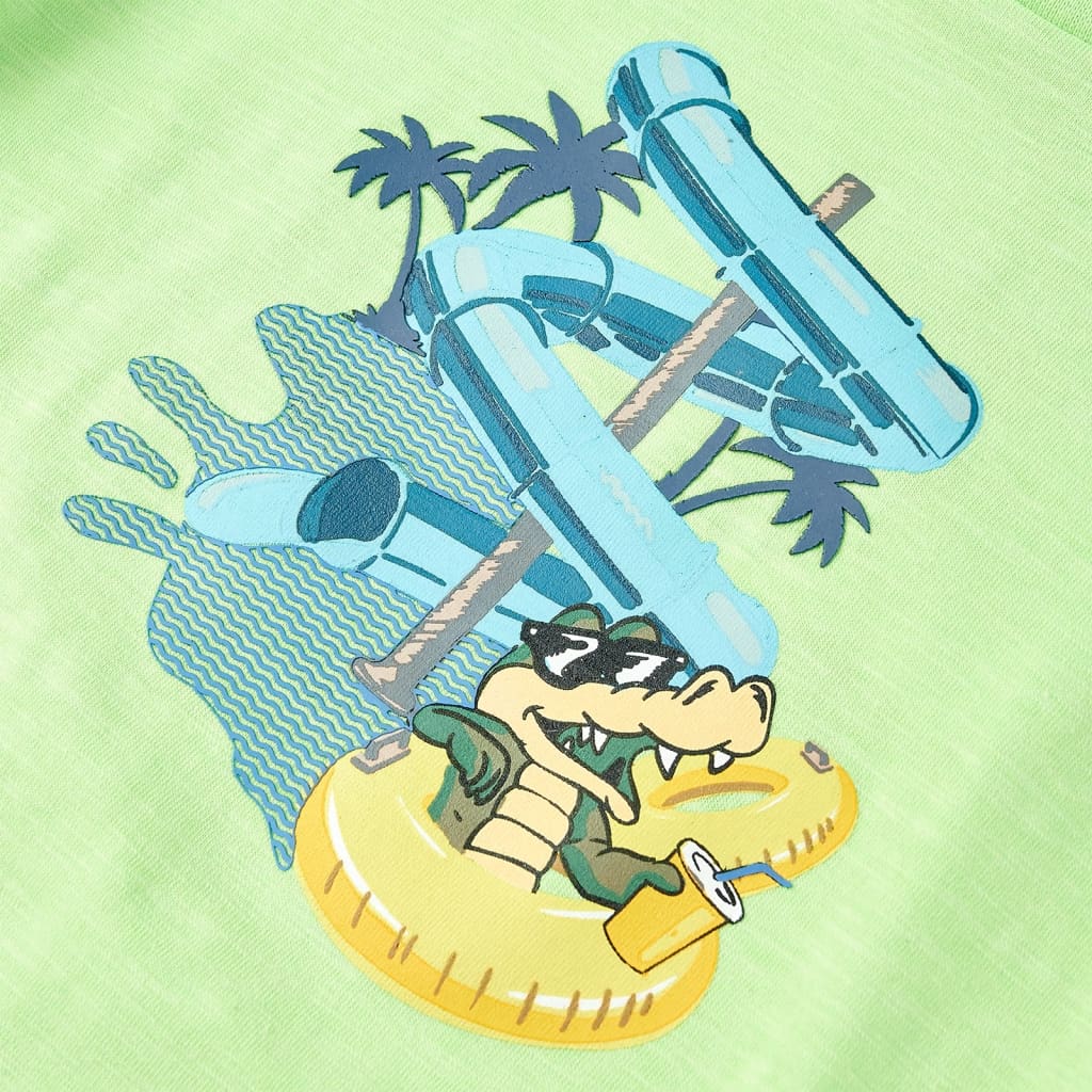 Kinder-T-Shirt Neongrün 92