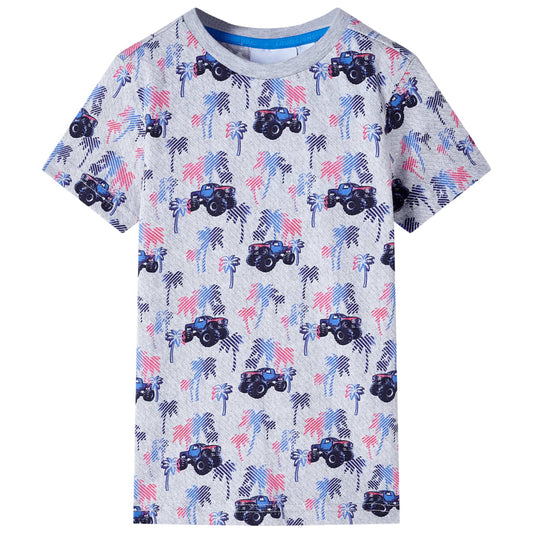 Kinder-T-Shirt Grau Melange 92