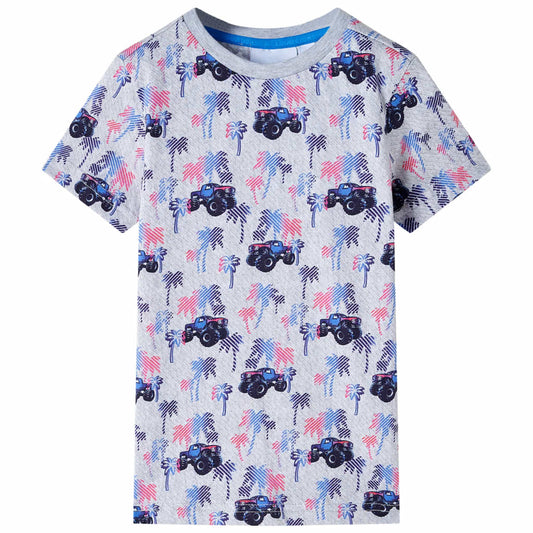 Kinder-T-Shirt Grau Melange 104